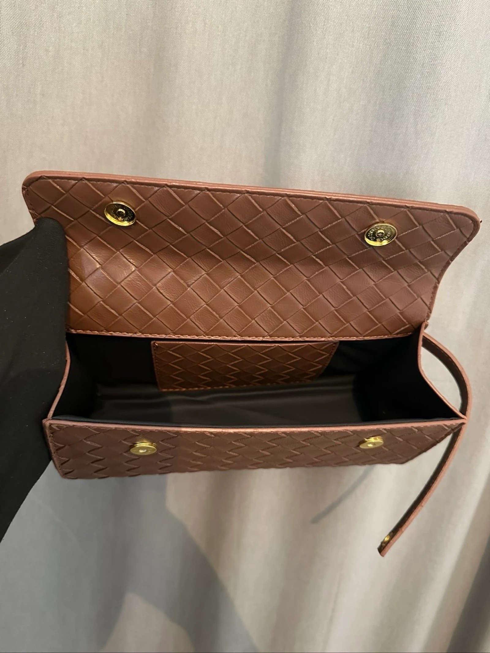 Bolso trenzado marrón chocolate – photo 6